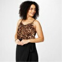 Biba 【 Necklace Chain Cami Top Women Leopard 】 ネックレス レディースファッション トップス ベスト ジレ レディ...