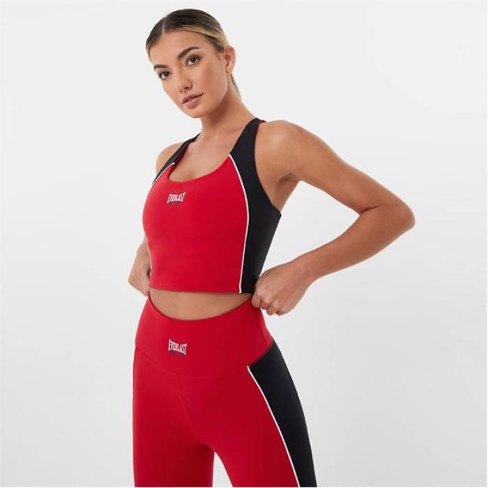 Everlast 【 Longline Panel Sports Bra Women Red 】 スポーツ アウトドア スポーツウェア アクセサリ..