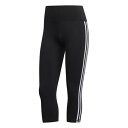 アディダス Adidas 【 3-Stripes Three Quarterleggings Womens Women Black/White 】 レディース ...
