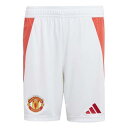 アディダス Adidas 【 Manchester United Home Shorts 2024 2025 Juniors Kids White 】 ユナイテ...