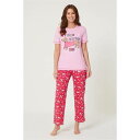 Be You 【 Jersey Long Day Slogan Pyjama Women 】 ジャージ パジャマ インナー 下着 ナイトウェア レディース ナイ...