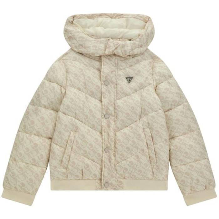 ゲス Guess 【 Padded Puffer Juniors Kids Cream P0Fk 】 Padded パッド キッズ ベビー マタニティ キッズフ...