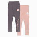 ベンチ Bench 【 Girls Pack Of 2 Marl Pink/Charocal Leggings Kids Multi 】 レギンス・タイツ キッ...