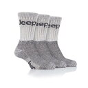 Jeep 【 3 Pack Terrain Boot Sock Mens Unisex Ecru/Charcoal 】 ブーツ メンズ スポーツ アウトドア ア...