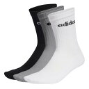 アディダス Adidas 【 Half-Cushioned Crew 3 Pack Socks Kids Gry/Blk/Wht 】 クルー ソックス・靴下 キ...