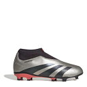 アディダス Adidas 【 Predator 24 League Laceless Childrens Firm Ground Football Boots ...
