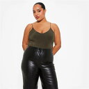 I Saw It First 【 Double Layered Cami Slinky Bodysuit Women 】 ボディースーツ レディースファッション...