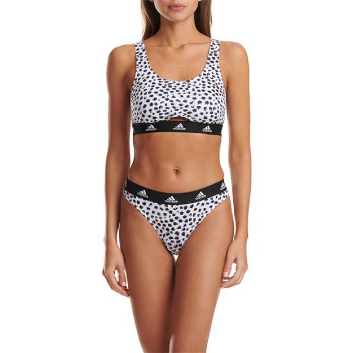 ǥ Adidas  Active Comfort Cotton Scoop Bralette Women White&Print ...