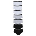 Miso 【 7-Pack Briefs Juniors Kids White/Black 】 7個入 キッズ ベビー マタニティ キッズファッション インナー 下着 ブリーフ ジュニア キッズ 白色 ホワイト 黒色 ブラック