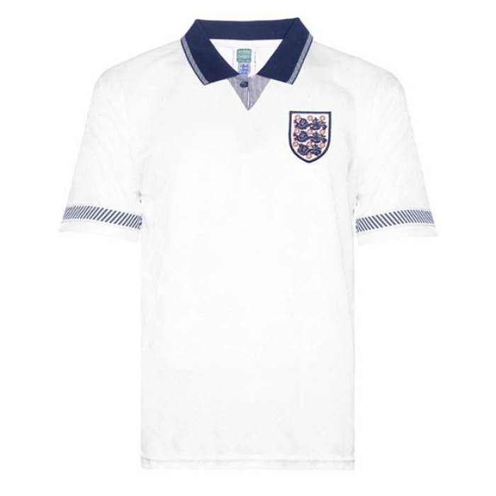 Score Draw 【 Draw England 1990 Home Shirt Adults Men White 】 スポーツ アウトドア サッカー フット...