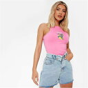 I Saw It First 【 Sorrento Graphic Print Racer Neck Top Co-Ord Women Pink 】 グラフィッ...