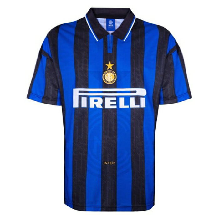Score Draw 【 Internazionale Home Shirt 1996 Adults Men Blue/Black 】 スポーツ アウトドア サ...