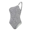 スピード Speedo 【 Womens Shaping Printed Asymmetric 1 Piece Women Black / White 】 レデ...