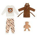 Firetrap 【 Unisex Kids Teddy 4 Piece Dressing Gown Pyjama Set Kids Brown 】 パジャマ ...