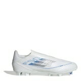 アディダス Adidas 【 F50 League Laceless Firm Ground Football Boots Men White/Silver 】 フットボール ブーツ スポーツ アウトドア サッカー フットサル サッカー シューズ スパイク メンズシューズ メンズ
