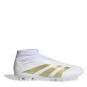 アディダス Adidas 【 Predator 24 League Laceless Firm Ground Football Boots Men White/...