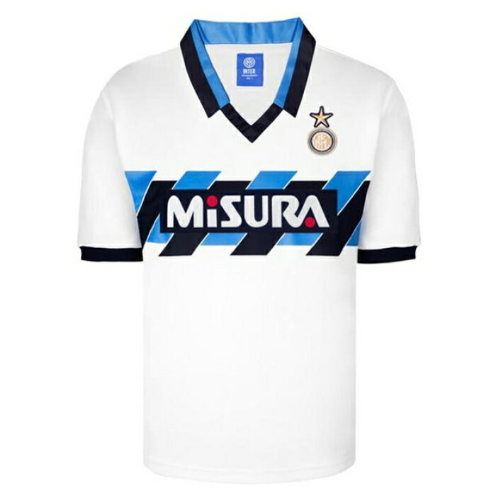 Score Draw 【 Internazionale Away Shirt 1990/1991 Mens Men White 】 メンズ スポーツ アウトドア...