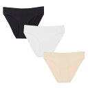 Be You 【 3 Pack No Vpl Midi Briefs Women Black/White/Nud 】 インナー 下着 ナイトウェア レディース ...