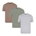 Donnay 【 3 Pack T Shirts Mens Men Stne/Khaki/Brwn 】 シャツ メンズ メンズファッション トップス Tシャツ ...