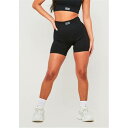 Missy Empire 【 Black Missy Sport Ribbed High Waisted Cycle Short Women Black 】 黒...
