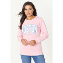 Be You 【 Boston Slogan Sweat Women Pink 】 ボストン Sweat スウェット レディースファッション トップス スウェッ...
