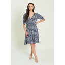 Be You 【 You Tea Dress Women Navy Floral 】 ドレス レディースファッション ドレス レディース 紺色 ネイビー