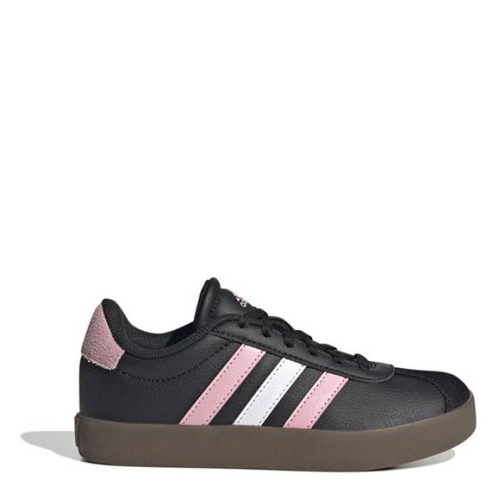 アディダス Adidas 【 Vl Court 3.0 Shoes Junior Boys Kids Cblack/Trupnk 】 コート シューズ 運動靴 ...