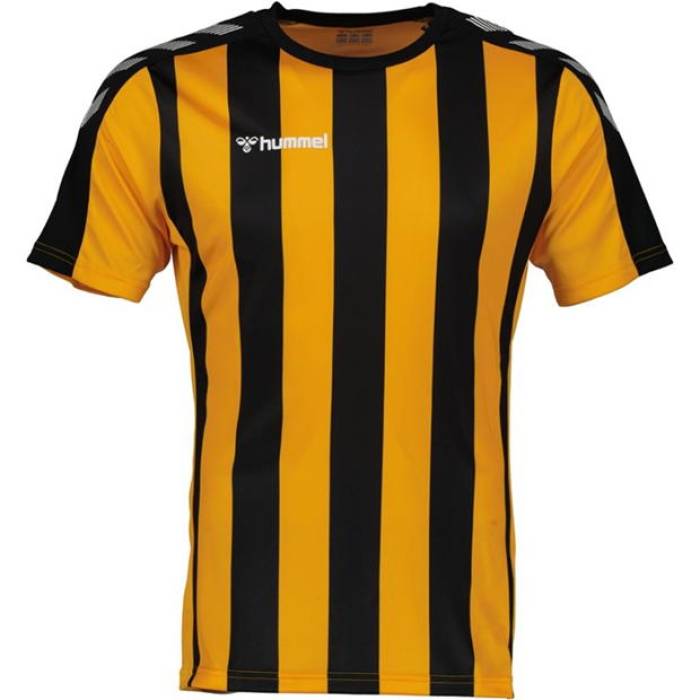 ヒュンメル Hummel 【 Stripe Jersey Top Unisex Adults Men Amber/Black 】 Stripe ストライプ ジャ...