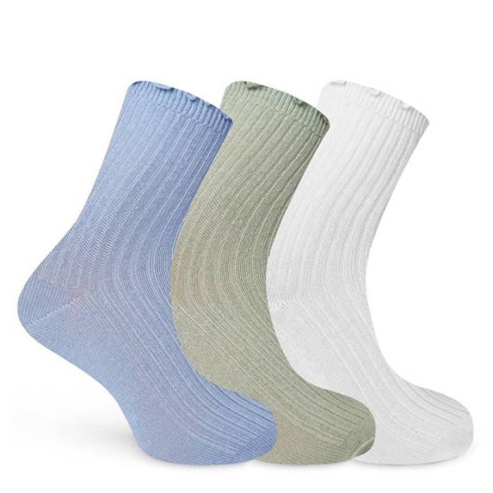 å 륹 Jack Wills  Frill Socks 3 Pack Women White/Green  å ...