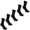 ダンロップ Dunlop 【 Workwear 5 Pack Socks Mens Men Black 】 ソックス・靴下 メンズ スポーツ アウトドア アウト...