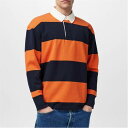 ガント Gant 【 Striped Rugger Shirt Men Orange 860 】 メンズファッション トップス ポロシャツ メンズ orange...