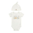 Hello World 【 Baby Unisex 2024 Bodysuit And Hat Set Kids White 】 ボディースーツ キッズ ベビー...