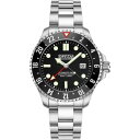 Depth Charge 【 Charge Stainless Steel Black Dial Dive Watch Men Silver And Black 】 ステンレス Steel スティール 黒色 ブラック Watch ウォッチ・時計 腕時計 メンズ腕時計 メンズ Silver 銀色・シルバー 黒色 ブラ
