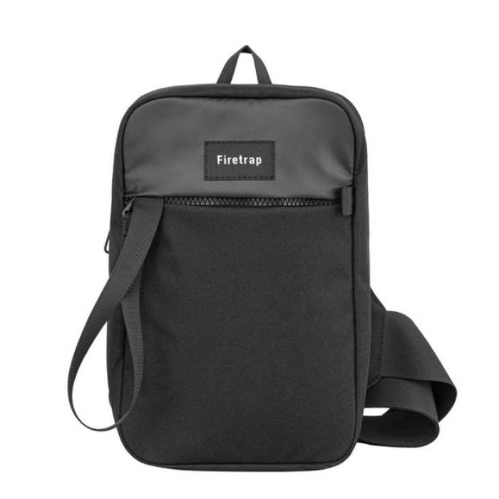Firetrap 【 Lazer Minicrssbody Bag Unisex Black/Black 】 バッグ バッグ 小物 ブランド雑貨 バッグ 男女兼用バッグ ボディバッグ ウエストポーチ ユニセックス 黒色 ブラック