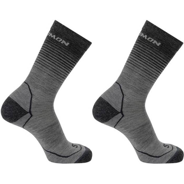  Salomon  Wool Crew 2-Pack Unisex Grey  롼 2 ݡ ȥɥ ȥɥ...