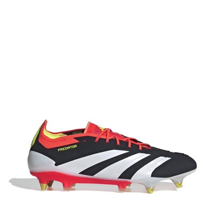アディダス Adidas 【 Predator 24 Elite Soft Ground Football Boots Men Black/White/Red 】 プレデター エリート フットボール ブーツ スポーツ アウトドア サッカー フットサル サッカー シューズ スパイク メ