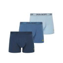 Lyle And Scott 【 Barclay 3 Pack Boxer Shorts Men Blue Multi 】 ショーツ インナー 下着 ナイトウェア メンズ インナー 下着 ボクサーパンツ メンズ 青色 ブルー
