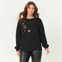 Be You 【 You Sequin Star Sweater Women Black 】 トレーナー レディースファッション トップス スウェット トレーナ...