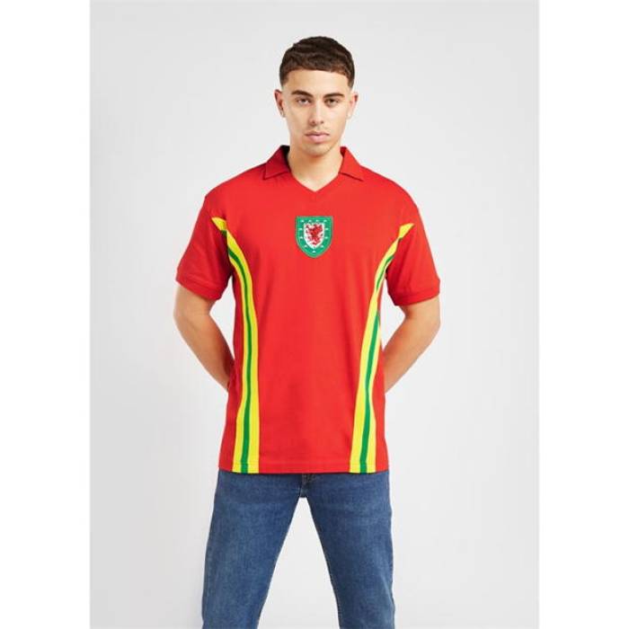 Source Lab 【 Wales 1976 Retro Jersey Mens Men Red 】 レトロ ジャージ メンズ スポーツ アウトドア サッカー...