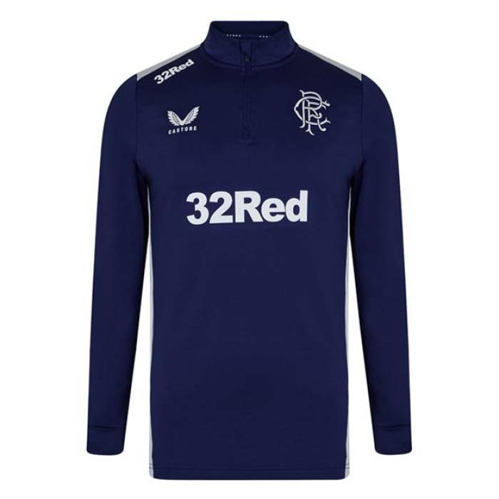 Castore 【 Rangers Quarter Zip Top 2023 2024 Adults Men Blue 】 レンジャース スポーツ アウトドア ...