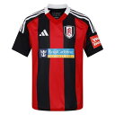 アディダス Adidas 【 Fulham Away Shirt 2024 2025 Juniors Kids Red/Black 】 スポーツ アウトドア サ...