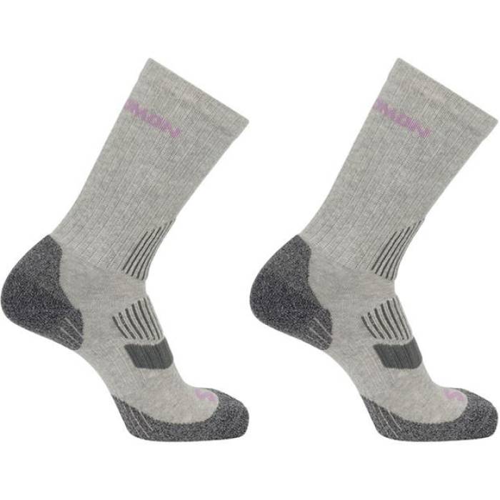  Salomon  Light Crew 2-Pack Women Grey/Lilac  롼 2 ݡ ȥɥ...