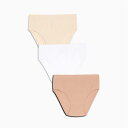 Be You 【 3 Pack Rib Full Briefs Women White/Nude 】 インナー 下着 ナイトウェア レディース インナー 下着 ...