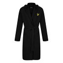 Lyle And Scott 【 Hooded Bathrobe Mens Men Black 】 フード付 メンズ インナー 下着 ナイトウェア メンズ ナイトウェア ルームウェア バスローブ メンズ 黒色 ブラック