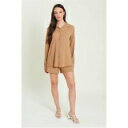 Be You 【 Textured Shirt And Shorts Set Women Brown 】 ショーツ レディースファッション その他 レディース ...