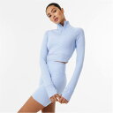 Usa Pro 【 X Sophie Habboo Mid Quarter Zip Top Women Brunera Blue 】 ミッド スポーツ アウトドア フィットネス トレーニング ウェア レディースウェア トップス レディース 青色 ブルー(4)