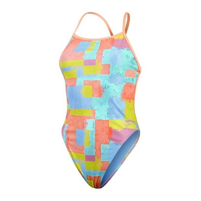 スピード Speedo 【 Alov Digi Vbk Ld99 Women Pink/Yellow 】 スポーツ アウトドア 水泳 競技水着 レディース競技水着 レディース pink ピンク yellow 黄色・イエロー