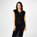 Biba 【 Pointelle Knit Maxi Dress Women Black 】 ニット ドレス レディースファッション ドレス レディース 黒色 ...