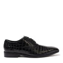 Giorgio 【 Leather Croc Men Oxford Dress Brogue Shoes Men Black 】 レザー オックスフォード ドレ...