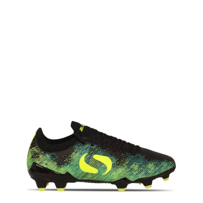 Sondico 【 Blaze Junior Fg Football Boots Kids Black/Green 】 フットボール ブーツ スポーツ アウトドア サッカー フットサル サッカー シューズ スパイク キッズ ジュニア用シューズ ジュニア キッズ 黒
